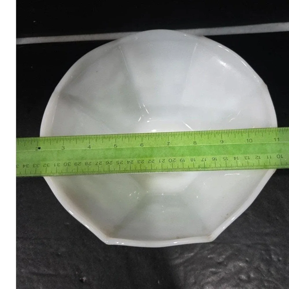 Anchor Hocking Harvest Grape Compote, Vtg Milk Glass Pedestal‎ Bowl, Centerpiece